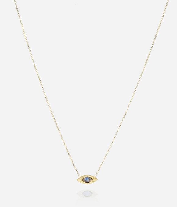 Collier ZAG Ausar en acier doré avec oeil de protection