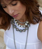 Collier ZAG Mato en acier doré et perles de céramique