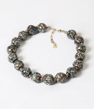Collier ZAG Mato en acier doré et perles de céramique
