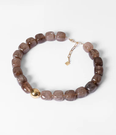 Collier ZAG Oedipe marron
