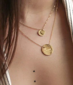 Collier ZAG "Ma bonne étoile" en acier doré
