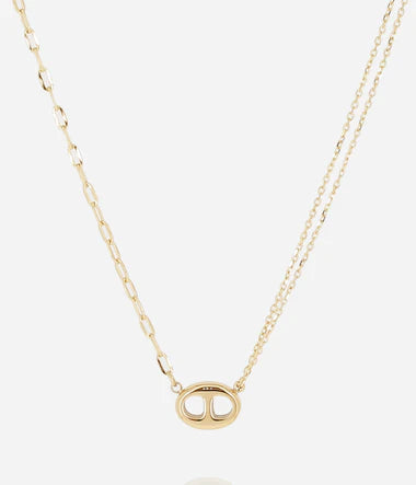 Collier ZAG Flint en acier doré