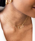 Collier ZAG Miro en acier doré