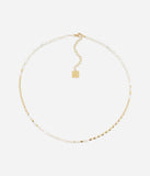 Collier ZAG Poeiti en acier doré et nacre