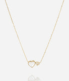 Collier ZAG Naïma en acier doré