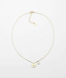 Collier ZAG Sand en acier doré et nacre
