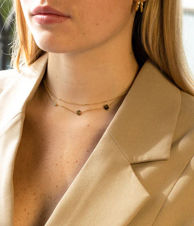 Collier ZAG Leona en acier doré