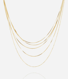 Collier ZAG Pluriel en acier doré
