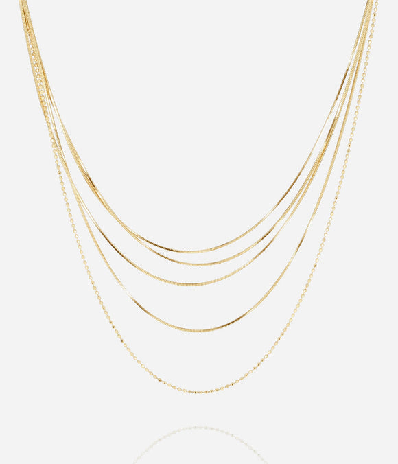 Collier ZAG Pluriel en acier doré