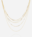 Collier ZAG Pluriel en acier doré