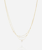 Collier triple ZAG Radieux en acier doré