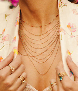 Collier ZAG Laylo en acier doré