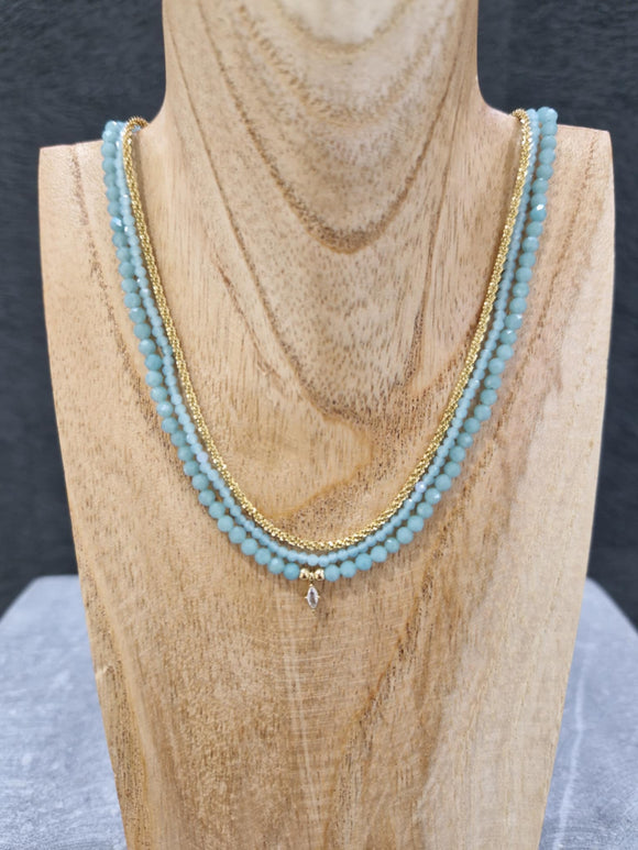 Collier ZAG staro bleu phosphorescent
