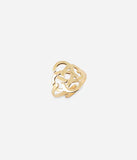 Bague ZAG Infini en acier doré