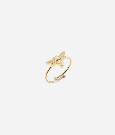 Bague ZAG Abeja en acier doré