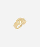 Bague Zag Bernie en acier doré