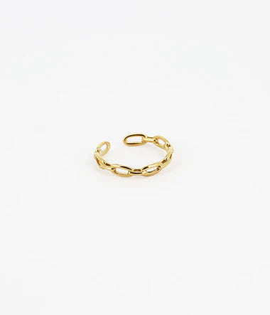 Bague ZAG Spetsès en acier doré
