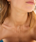 Collier ZAG Gallico avec bijoux de dos en acier doré