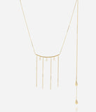 Collier ZAG Gallico avec bijoux de dos en acier doré