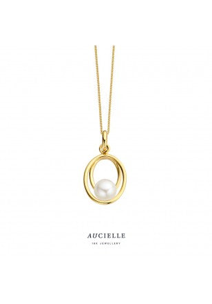 Pendentif en or 18ct + perle blanche 367-38