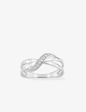 Bague entrelacée en argent 611-4009