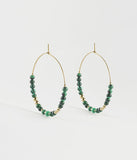Boucles Créoles ZAG Favela avec malachite