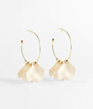 Boucles d'oreilles ZAG Pétales maxi Beige