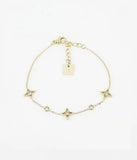 Bracelet Zag Manhattan en acier doré