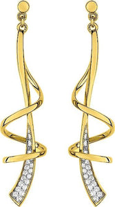 Boucles en plaqué or spirale