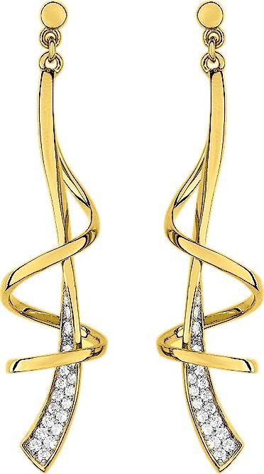 Boucles en plaqué or spirale