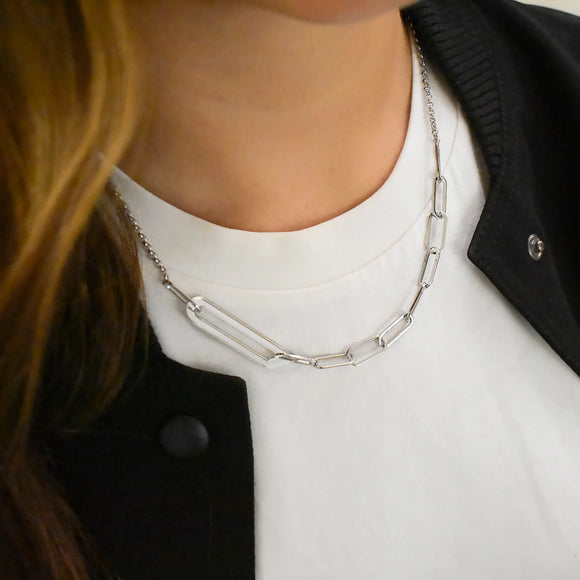 Collier air Plexi argent