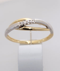 Bague bicolore 9ct et diamant 421-213