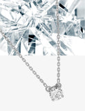 Collier solitaire diamant de laboratoire en or blanc 18ct 353L-5