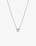 Collier solitaire diamant de laboratoire en or blanc 18ct 353L-5