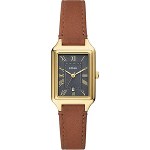 Montre Fossil Raquel en cuir brun