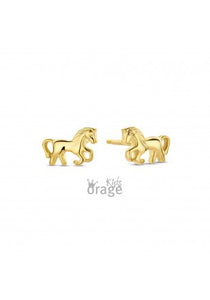 Boucles cheval enfant en plaqué or 786-76