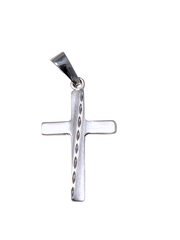 Pendentif Croix en or blanc 18ct 369-259
