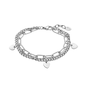 Bracelet Lotus style maille et coeur  LS2314-2-1