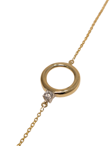 Bracelet en or jaune 9ct et zirconiums 440-36