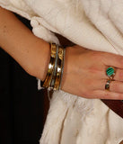Bracelet Jonc Lise en acier doré