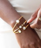 Bracelet Jonc Zag Neri en acier doré