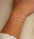 Bracelet Zag Athis en acier doré