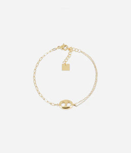 Bracelet Zag en acier doré 840J1097