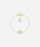 Bracelet Zag en acier doré 840J1097