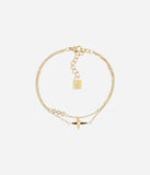 Bracelet ZAG Lumbaldu en acier doré