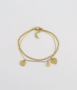 Bracelet ZAG Sandy en acier doré