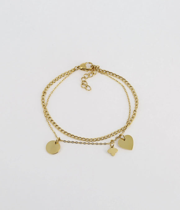 Bracelet ZAG Sandy en acier doré