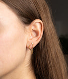 Boucles d'oreilles doubles ZAG Chi en acier doré