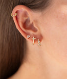 Boucles d'oreilles / piercing ZAG Tivoli en acier doré (vendues à l'unité)
