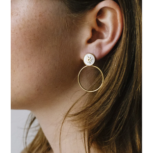 Boucles d'oreilles ZAG en acier doré